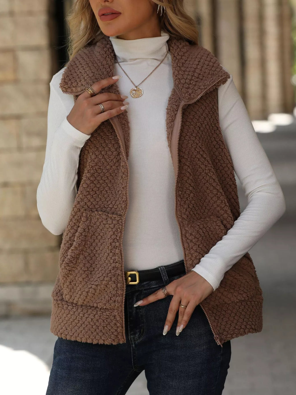 Zip-up Vest Coat (3)