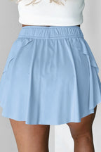 Drawstring High Waist Lined Active Skorts (23)