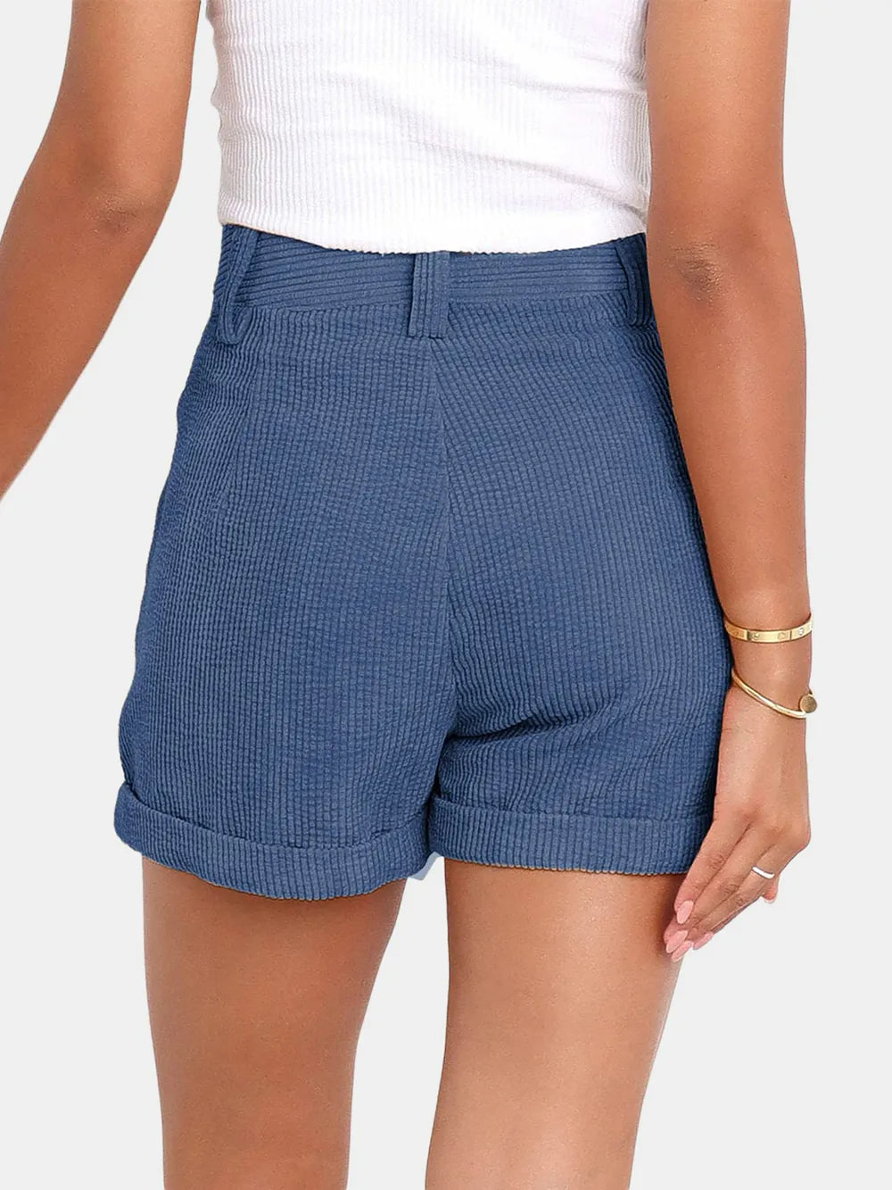 Full Size High Waist Shorts Pockets (11)