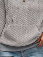 Drawstring Textured Dropped Shoulder Hoodie (22)