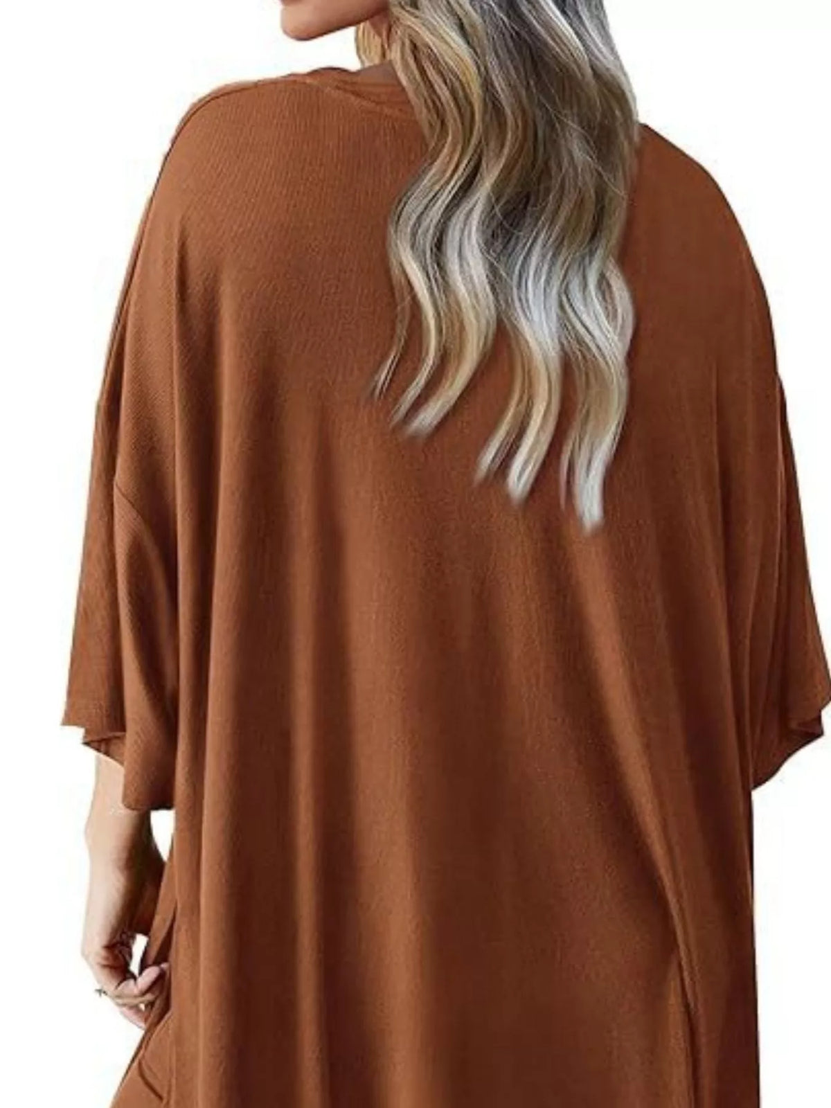 Slit Round Neck Top Pants Set (12)