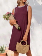 Round Neck Sleeveless Mini Tank Dress (24)