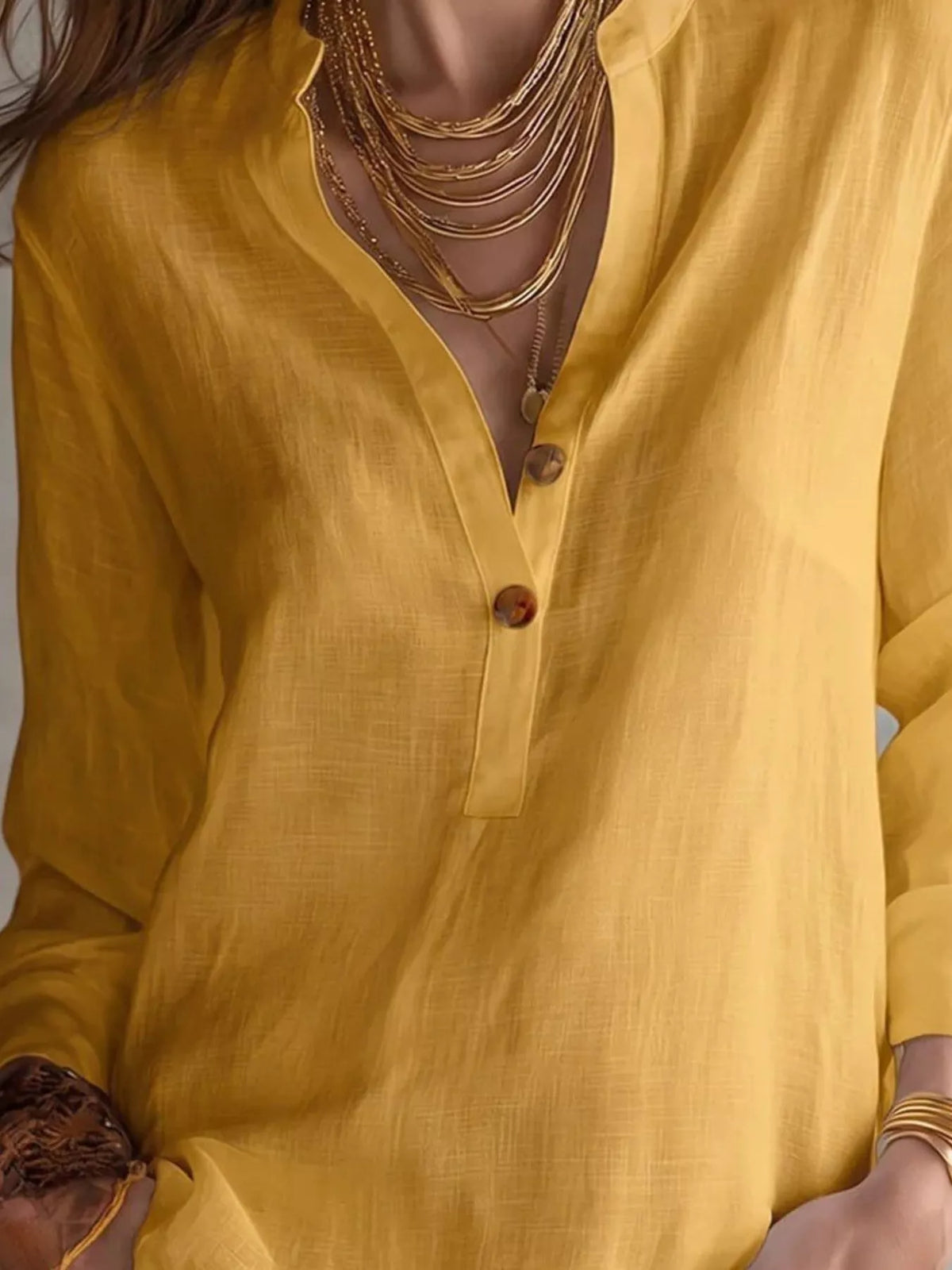 Button Detail Long Sleeve Blouse (14)
