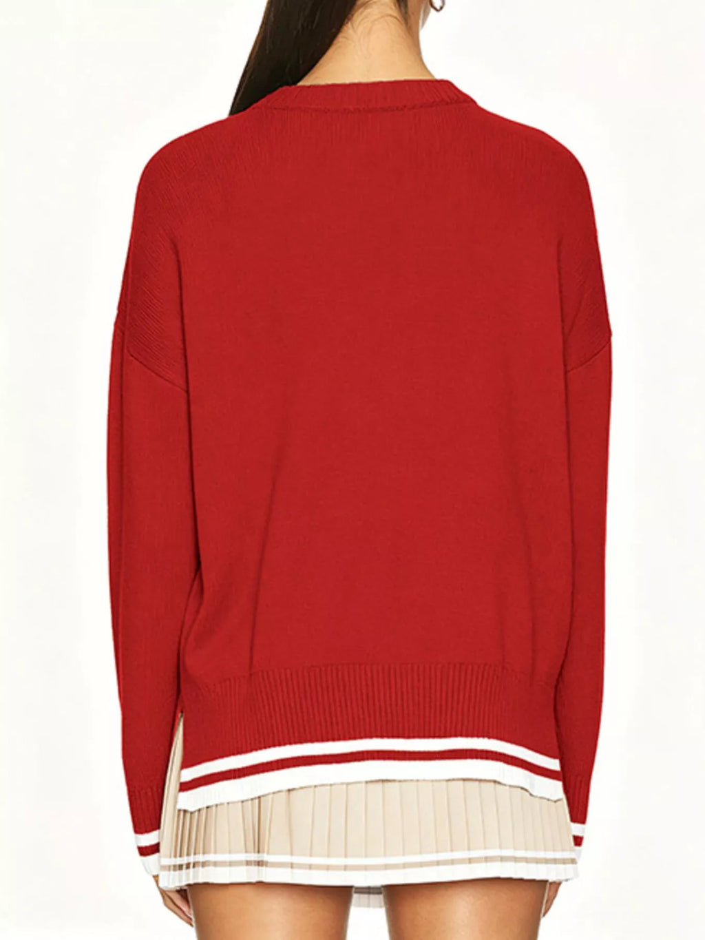 Golf Cart Graphic Dropped Shoulder Sweater (8)