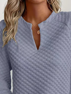 Textured Notched Raglan Sleeve Sweatshirt (18)