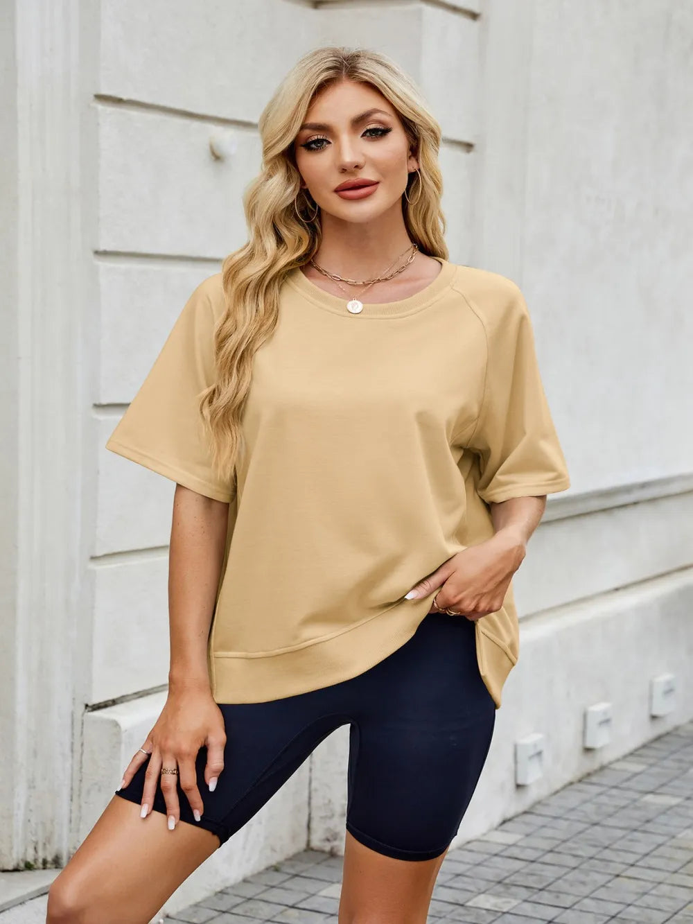 Round Neck Short Sleeve T-shirt (10)