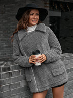 Zip-up Collared Teddy Jacket (4)
