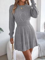 Cable Knit Long Sleeve Sweater Dress (17)
