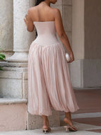 Strapless Ruched Wide-leg Jumpsuit (7)