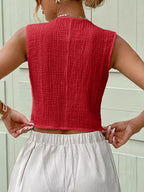 Textured Button-front Vest (14)