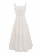 A-line Silhouette Midi Sleeveless Dress (3)
