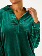 Velvet Long Sleeve Blouse (2)