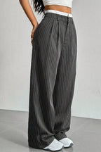 High-waisted Pinstripe Wide-leg Pants (15)