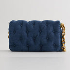 Blue Oversized Denim Quilted Shoulder Bag variant CJBHNSNS24097-Blue