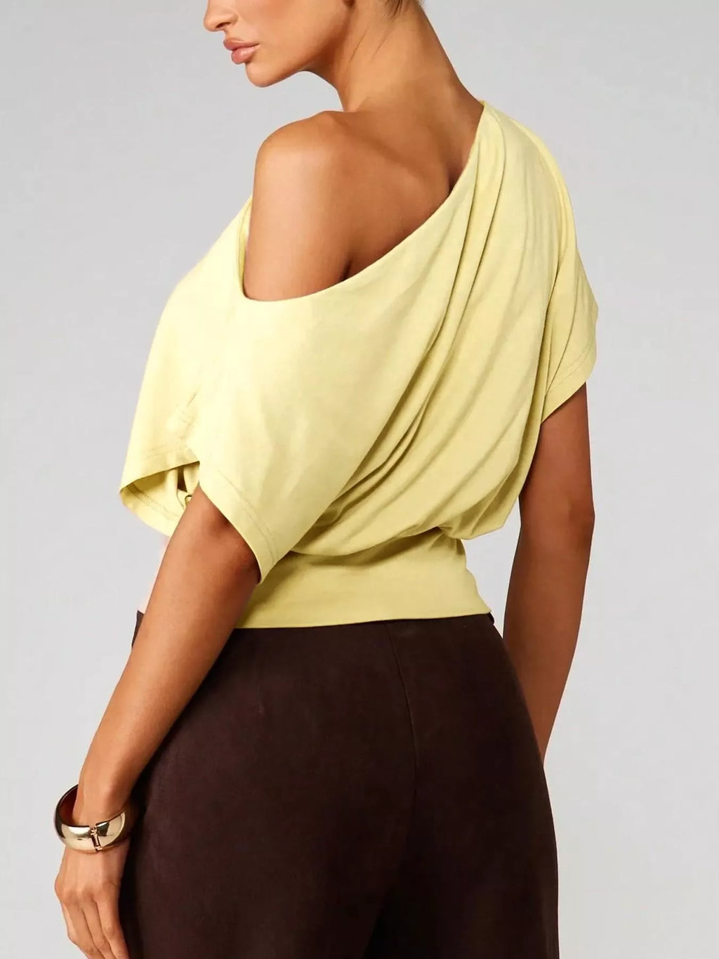 One Shoulder Crop T-shirt (2)