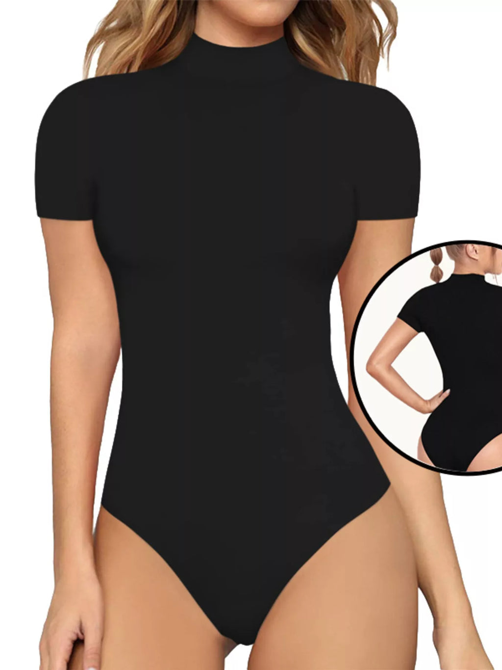 Mock Neck Short Sleeve Bodysuit (14)
