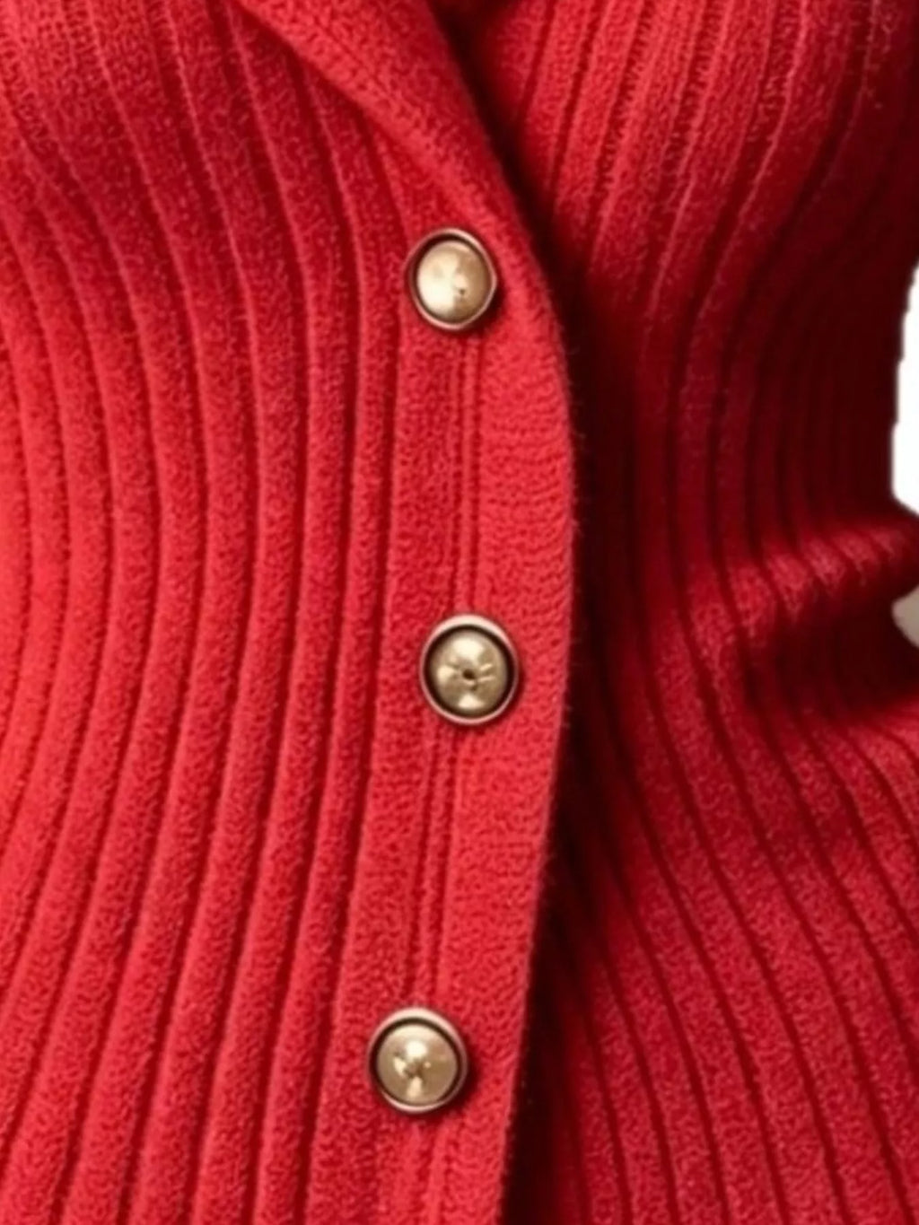 Full Size Ribbed Knit Button-down Front Cardigan Plus (8)