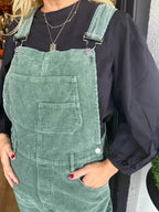 Distressed Wide Leg Corduroy Overalls (2)