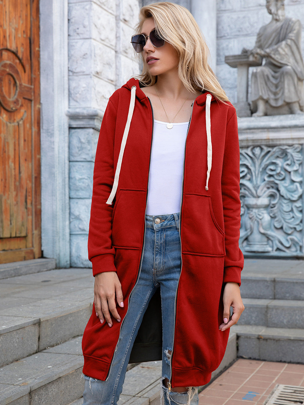 Zip-up Longline Hoodie Pockets (29)