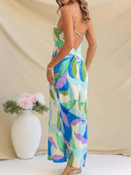 Printed Backless Sleeveless Maxi Dress (5)