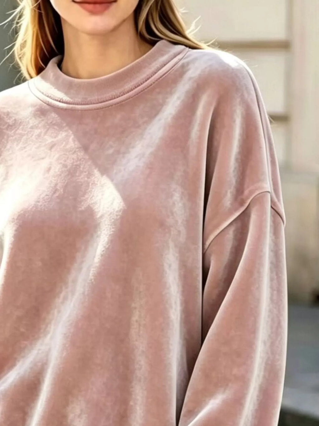 Full Size Crew Neck Dropped Shoulder Sweatshirt Plus (17)