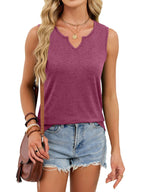 Notched Solid Color Tank (28)