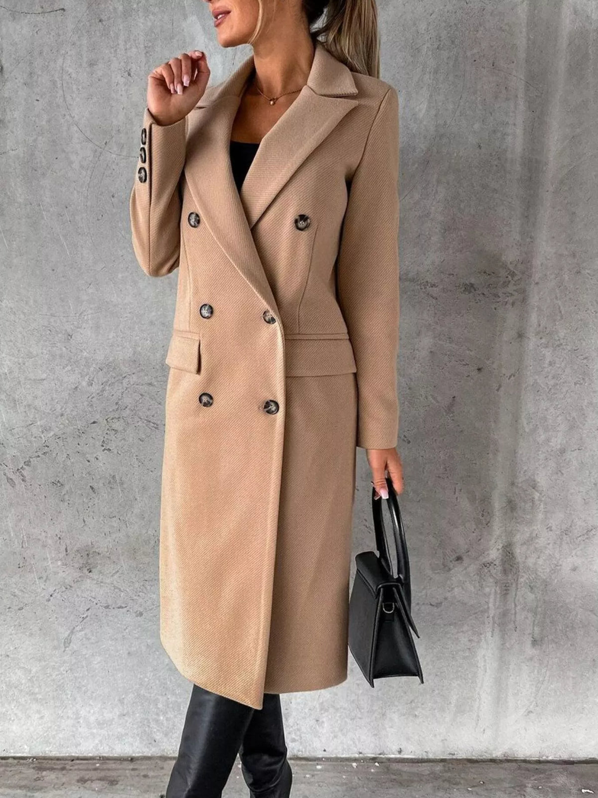Double-breasted Longline Coat (6)