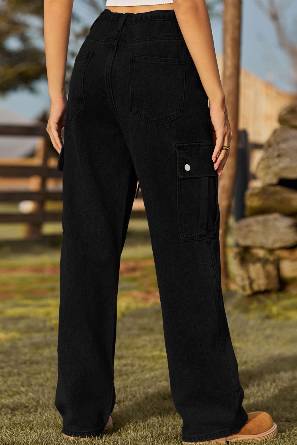 Loose Fit Drawstring Jeans Pocket (11)