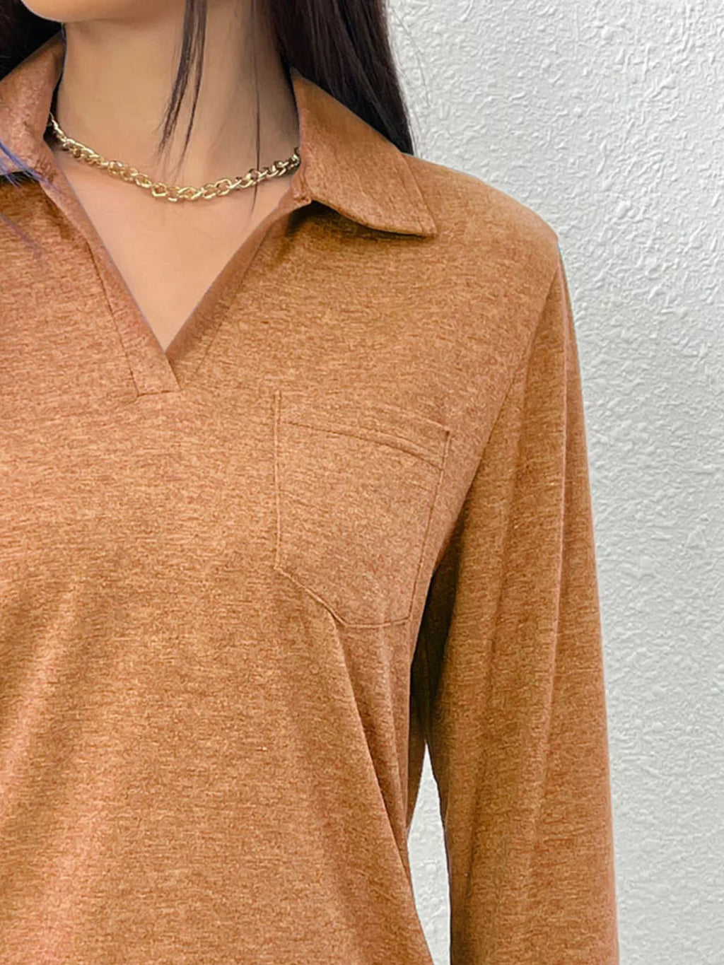 Casual Long Sleeve Polo T-shirt (8)