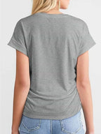 Round Neck Short Sleeve T-shirt (10)