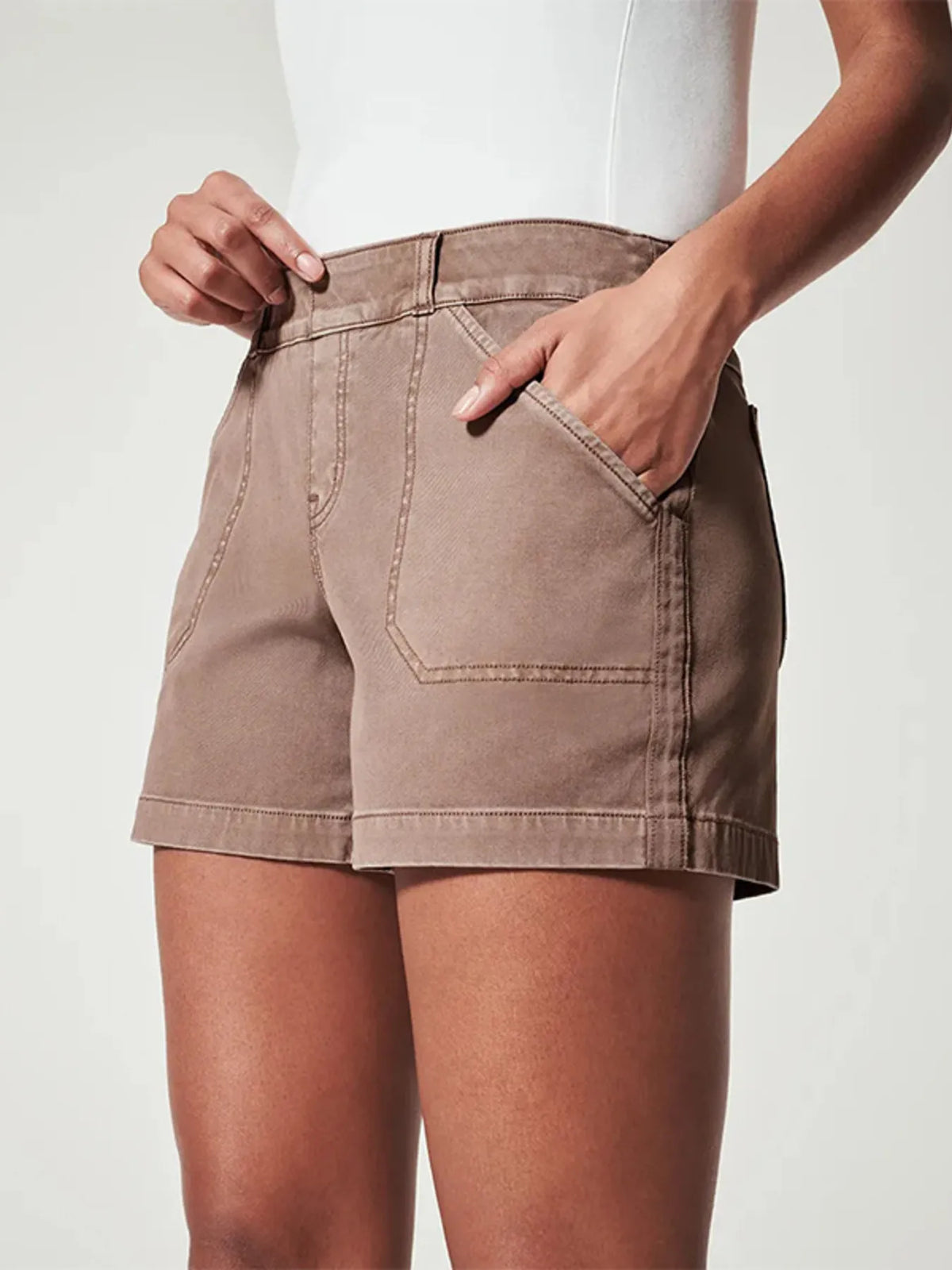 Full Size Vintage Washed Denim Shorts Pockets Plus (13)