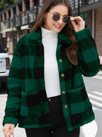 Button Up Drop Shoulder Fuzzy Jacket (7)