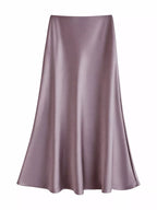 Full Size High-waisted Satin Midi Skirt Plus (6)