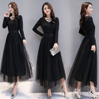 V-neck Black Dress photo 3