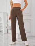 High Waist Active Pants Pockets