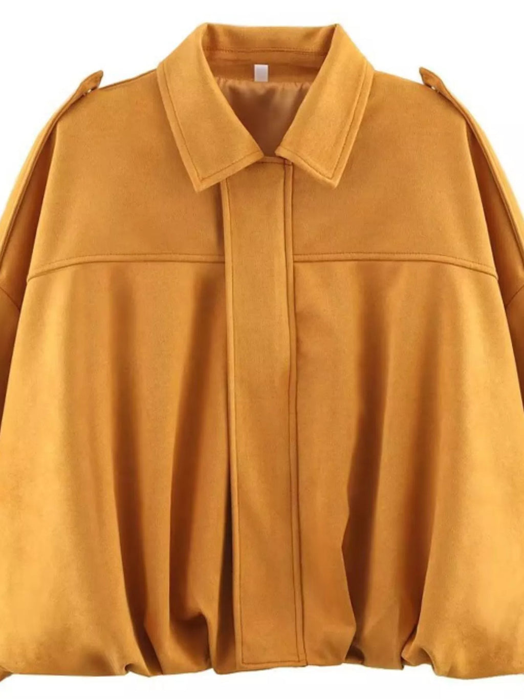 Collared Neck Dropped Shoulder Jacket (18)