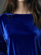 Full Size Velvet Long Sleeve T-shirt Plus (14)