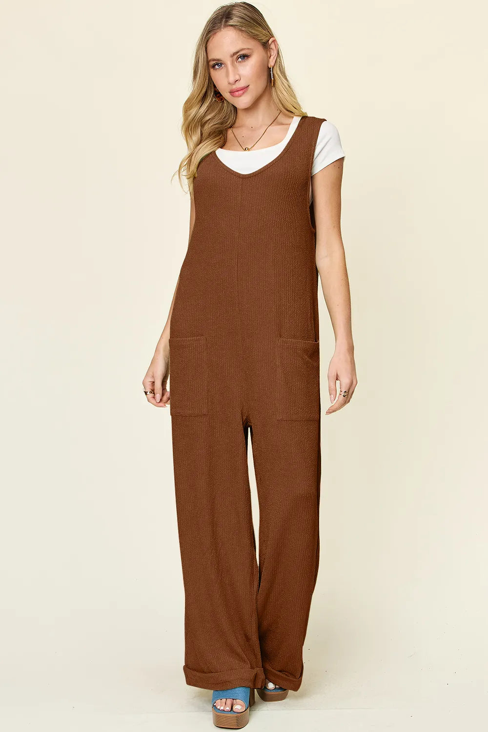 Full Size Texture Sleeveless Wide Leg Jumpsuit (15)