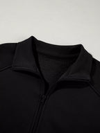 Drop Shoulder Zip Up Jacket Drawstring Pants Active 2pcs Set (20)