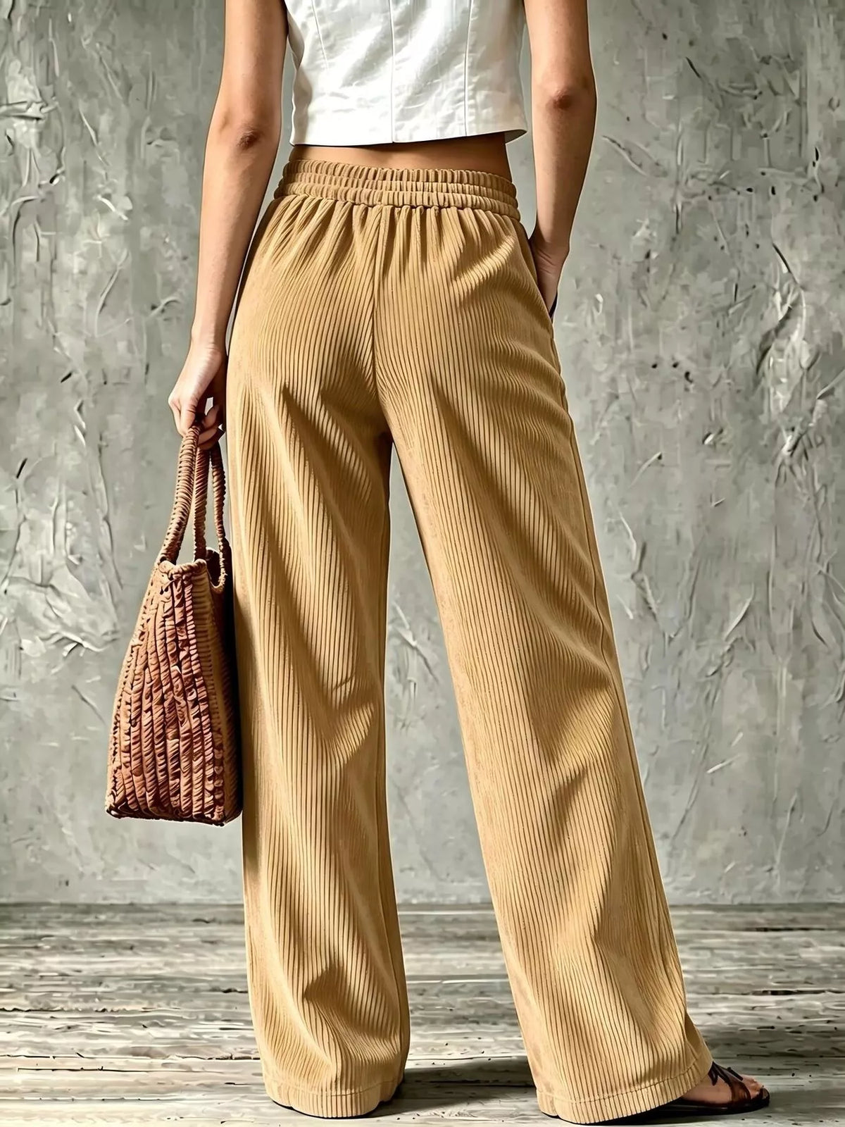 Full Size Wide-leg Corduroy Pants Plus (4)