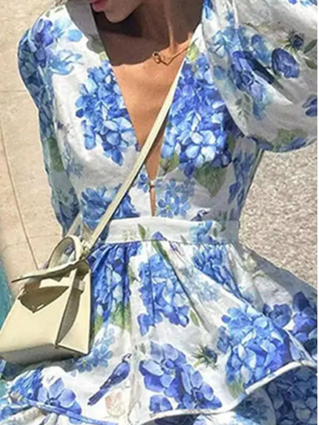 Floral Print Ruffle Layered Mini Dress (6)