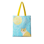Cat Illustration Shoulder Bag Large Capacity Canvas photo 3