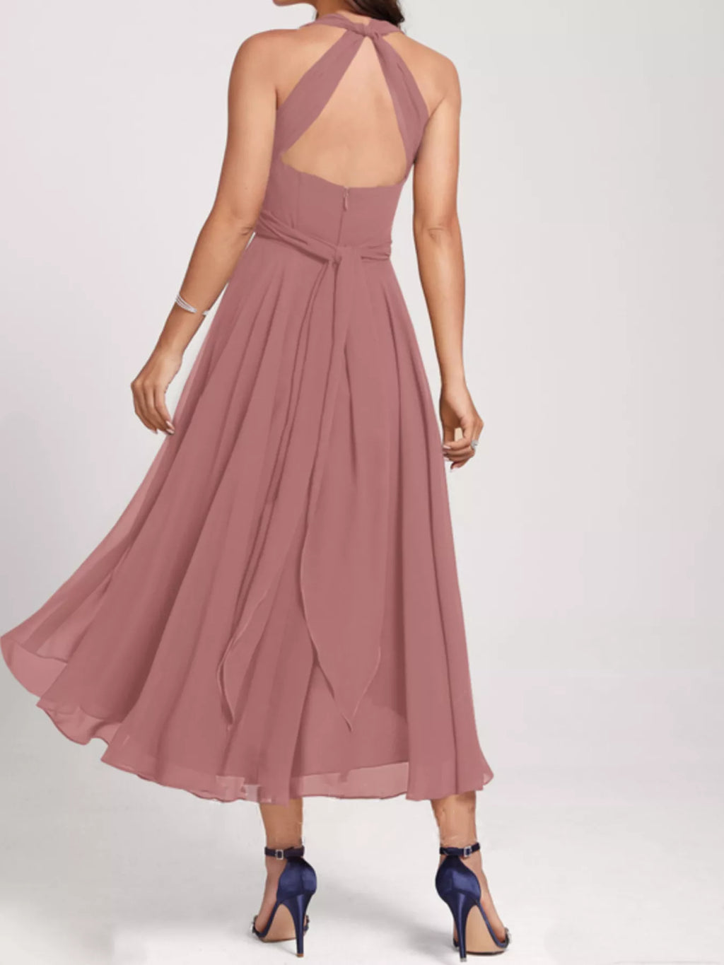 Ruched A-line Midi Dress (19)