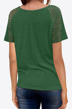 V-neck Raglan Sleeve Tee (14)
