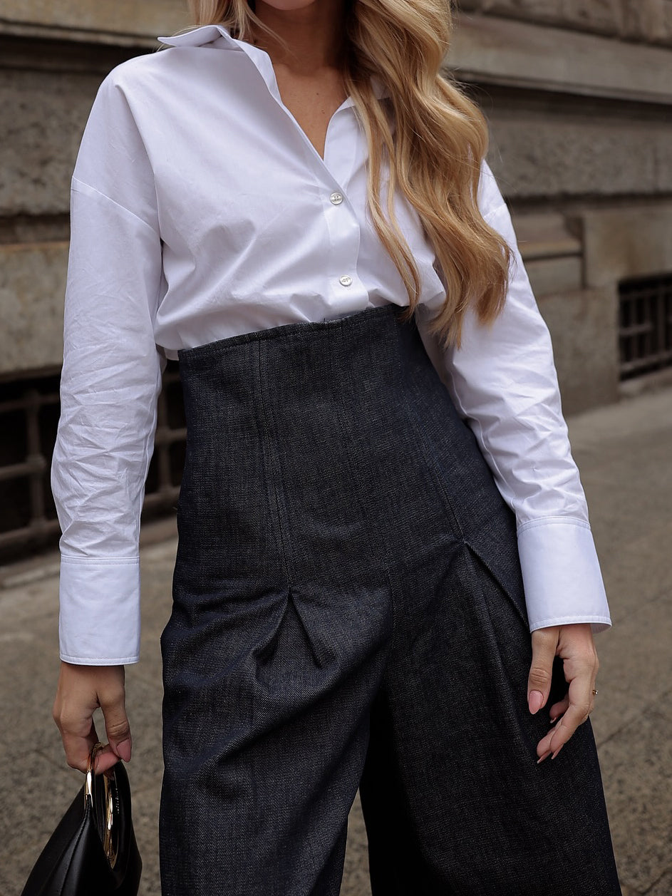 Elegant High-waist Wide-leg Jeans photo 10