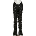 Faux Leather Low-rise Street Snap Straight Leg Casual Pants variant CJJS164091201AZ|CJJS164091202BY|CJJS164091203CX