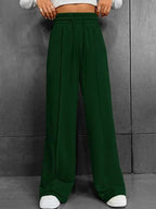 Wide Leg Drawstring Waist Pants (7)