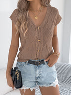 Cable Knit Button-down Cardigan (25)