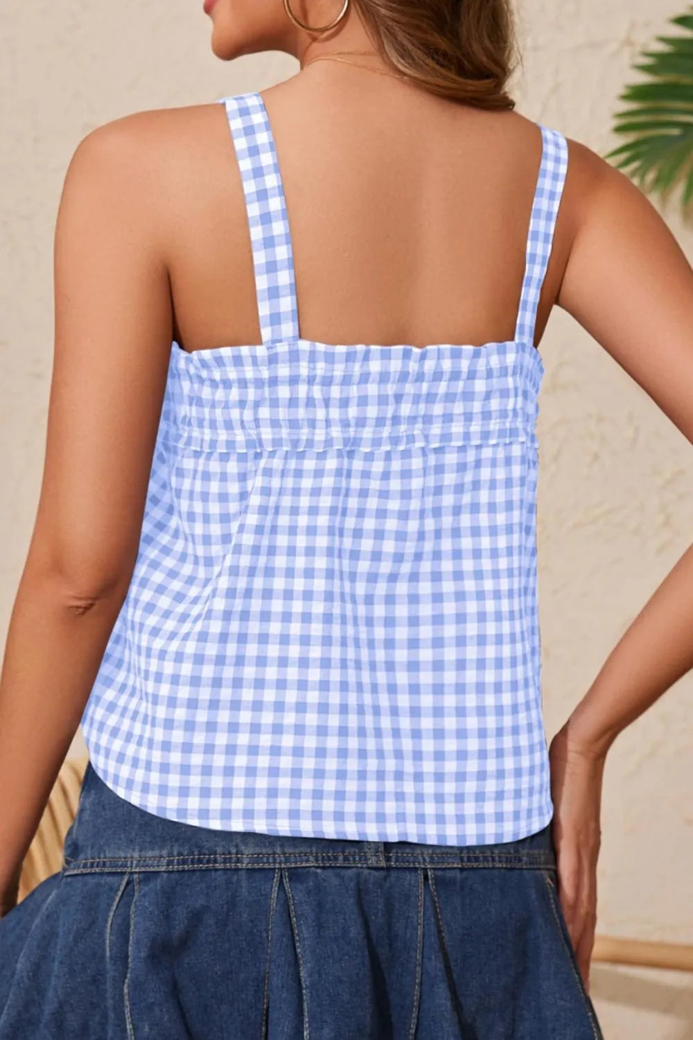 Tied Front Textured Square Neck Cami (24)