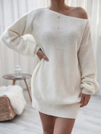 Rib-knit Mini Sweater Dress
